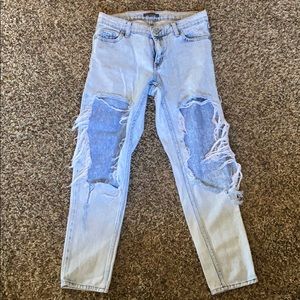 Distressed jeans